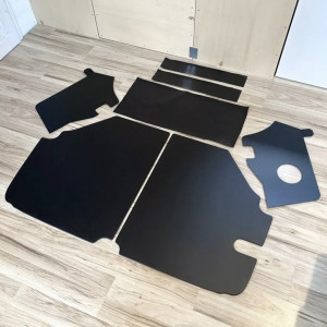 Trunkverkleidungen Komplettsatz 7-teilig BMW 1502-2002 Schwarz/Grau