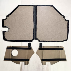 Trunkverkleidungen Komplettsatz 7-teilig BMW 1502-2002 Schwarz/Grau