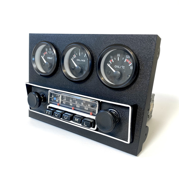 BMW E10 2002 OEM Style Radio Panel 3 Gauge for Short Center Console